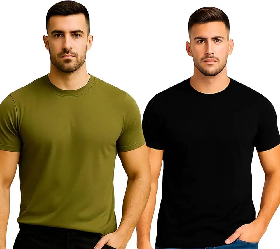 Kit 2 Camiseta T‑Shirt Modal Tecnologica Masculina Cores Variadas Modella