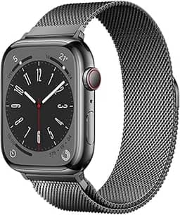 Pulseira BRG de aço inoxidável compatível com Apple Watch de 38 mm 40 mm 41 mm 42 mm 44 mm 45 mm 49 mm, pulseira de substituição com fecho magnético para iWatch Series Ultra 1/2 SE 9 8 7 6 5 4 3 2 1