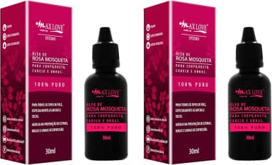 Kit 2 unidades - Óleo De Rosa Mosqueta 30ml - 100% PURO, tb, Max Love