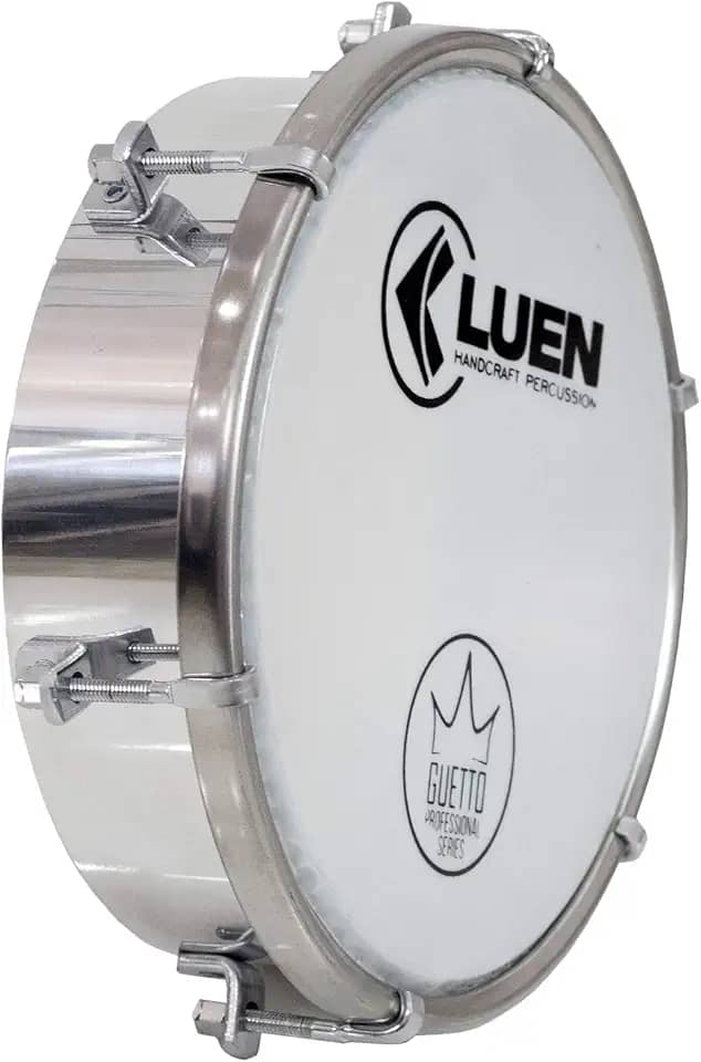 Tamborim 6" Alum - Serie Guetto 6 Afin Tarr Cromada Pele Leitosa