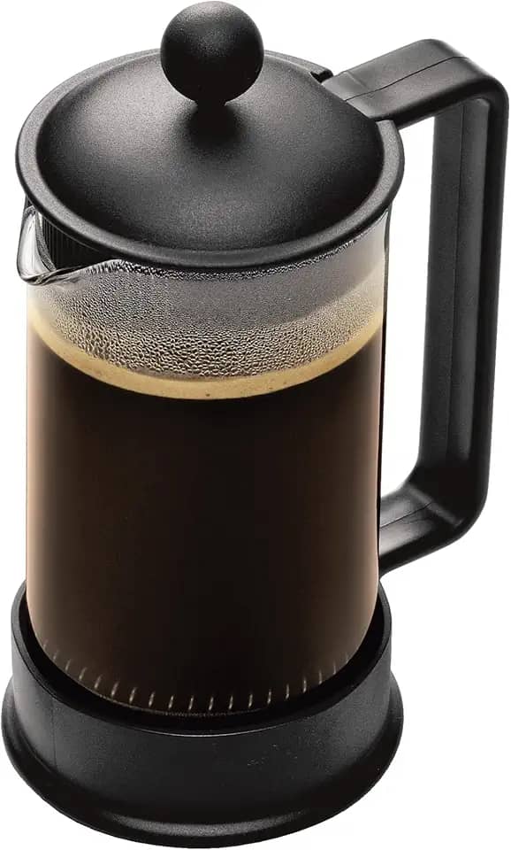 Bodum Cafeteira prensa francesa brasileira de 355 ml, vidro borossilicato de alta temperatura, preto - Feito em Portugal