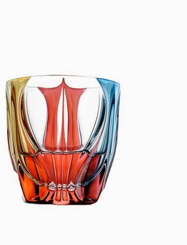 Generic Copos de uísque de cristal coloridos, copo de uísque feito à mão com boca larga, copo de uísque antiquado de 241 g para beber vodka de uísque escocês Bourbon, grande