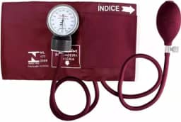 Aparelho De Pressão Arterial Manual Esfigmomanômetro Premium Cor Vinho