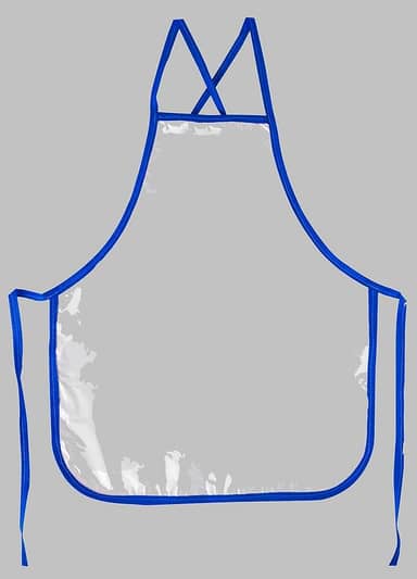 Avental Infantil Maxcril – Avental Escolar liso transparente/azul 48 × 39 cm para Pintura e Artes