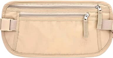 Pochete Doleira Porta Dólar Viagem Documento Passaporte Porta dinheiro cinto elástico Anti Furto Viagem