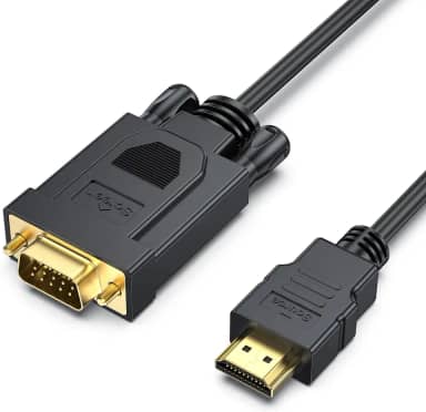 BENFEI Cabo HDMI para VGA de 1,8 m, cabo unidirecional HDMI de computador para monitor VGA (macho para macho), compatível com computador, desktop, laptop, PC, monitor, projetor, HDTV, Roku, Xbox