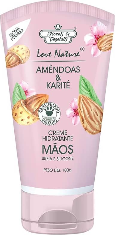 Flores & Vegetais Creme Hidratante Mãos Amêndoas & Karité Love Nature® 100G