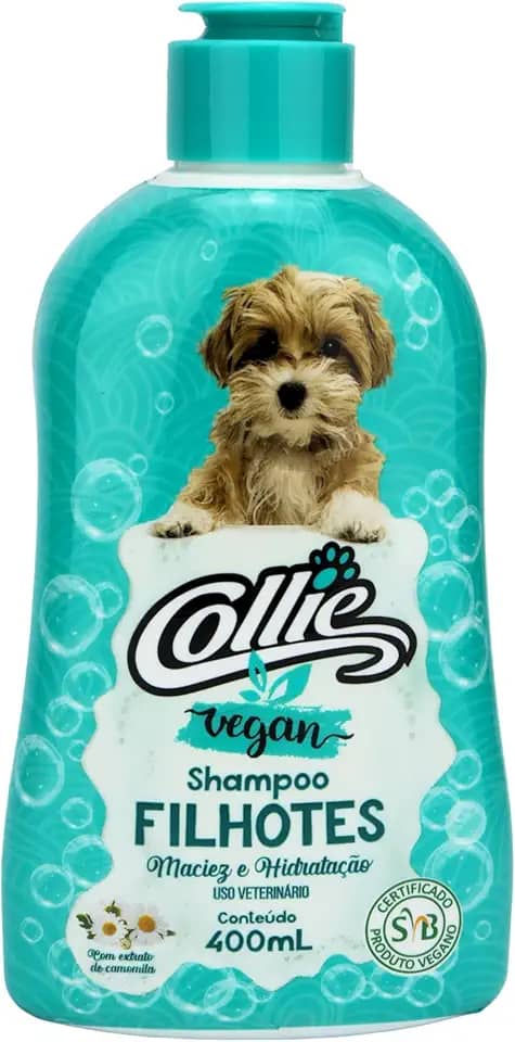 Collie Shampoo Para Cães E Gatos Filhotes Vegan 400Ml