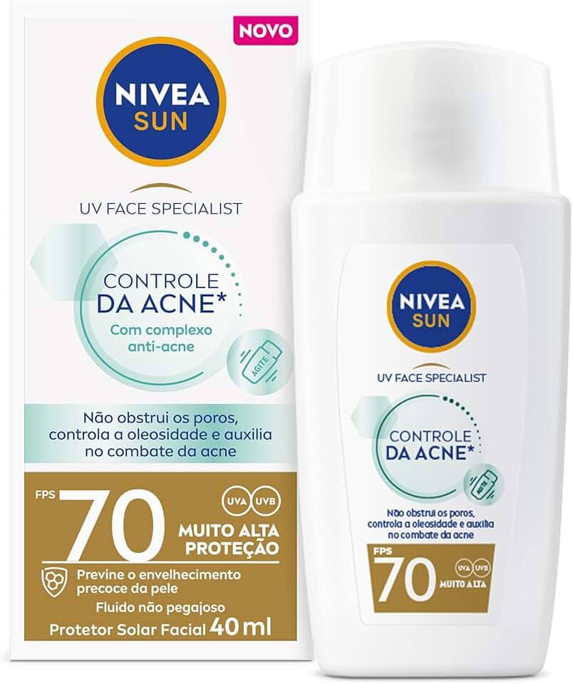 NIVEA SUN Protetor Solar UV Face Specialist Controle da Acne FPS 70 40ml