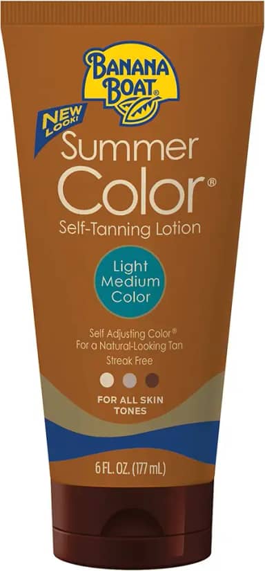 Banana Boat Loção Autobronzeadora Summer Color, 6Oz, Cor Média Clara Para Todos Os Tons De Pele, Loção Autobronzeadora, Loção Bronzeadora Sem Sol, Autobronzeador, 6Oz