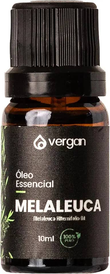 Óleo Essencial de Melaleuca (Tea Tree) Puro 10ml – Natural, Aromático, Para Aromaterapia, Cuidados com a Pele e Cabelos | Marca Vergan