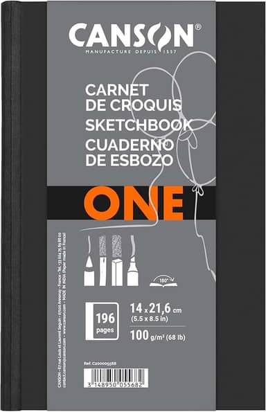 Sketchbook A5 100g/m², Canson, ArTBook One, 98 Folhas
