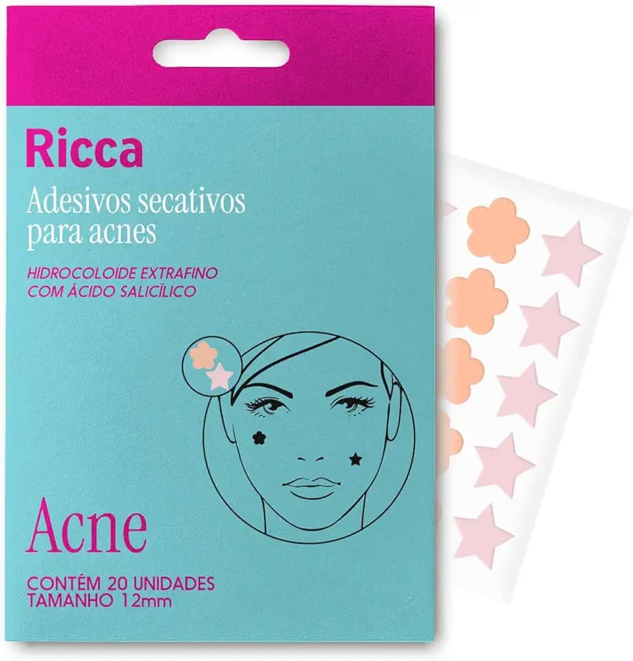 ADESIVOS SECATIVOS PARA ACNES FLOR E ESTRELA RICCA