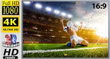 84 Polegadas Tela para Projetor - Tela Projetor，16:9, 68-210cm Ajustável, Ideal para EstudantesProfissionais de Escritório e Domicílio (84 Polegadas)