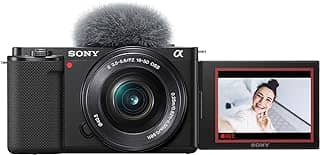 Sony Alpha ZV-E10 - Kit de câmera Vlog sem espelho com lentes intercambiáveis APS-C - Preto