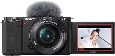 Sony Alpha ZV-E10 - Kit de câmera Vlog sem espelho com lentes intercambiáveis APS-C - Preto