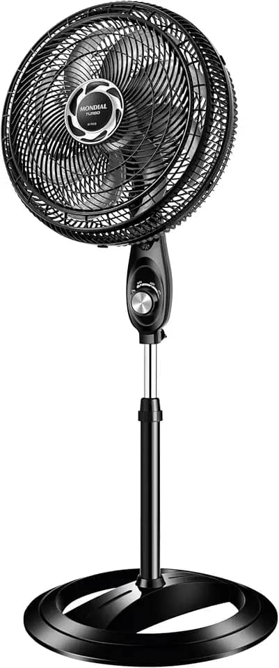 MONDIAL Ventilador de Coluna 40cm Turbo, Preto/Prata, 140W, 110V - NVT-40C-8P-B