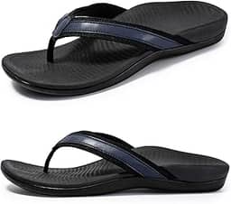 Chinelo feminino com ortopédico para pés planos, fascite plantar, suporte de arco, sandálias atléticas para alívio de pés planos, arco alto,