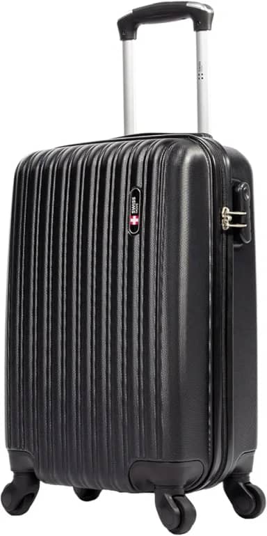 Mala de viagem bordo pequena 10kg Londres Swiss Move Preto