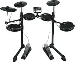 Bateria Eletrônica Digital MXT, 4 Pads de Bateria, 3 Pratos, Módulo de Som, Pedais, Preta