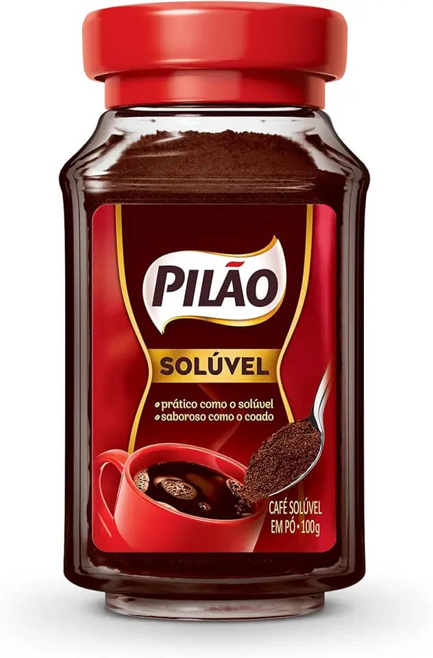 Café Solúvel Coado Pilão Vidro 100g