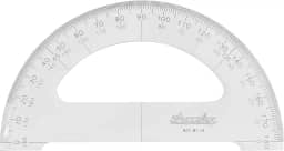 Transferidor Acrílico 180° 15 cm 8115, Trident, Incolor