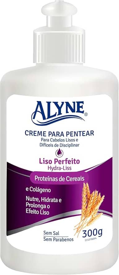 Alyne, Creme para pentear cabelo, Liso Perfeito, 300 g, Roxo