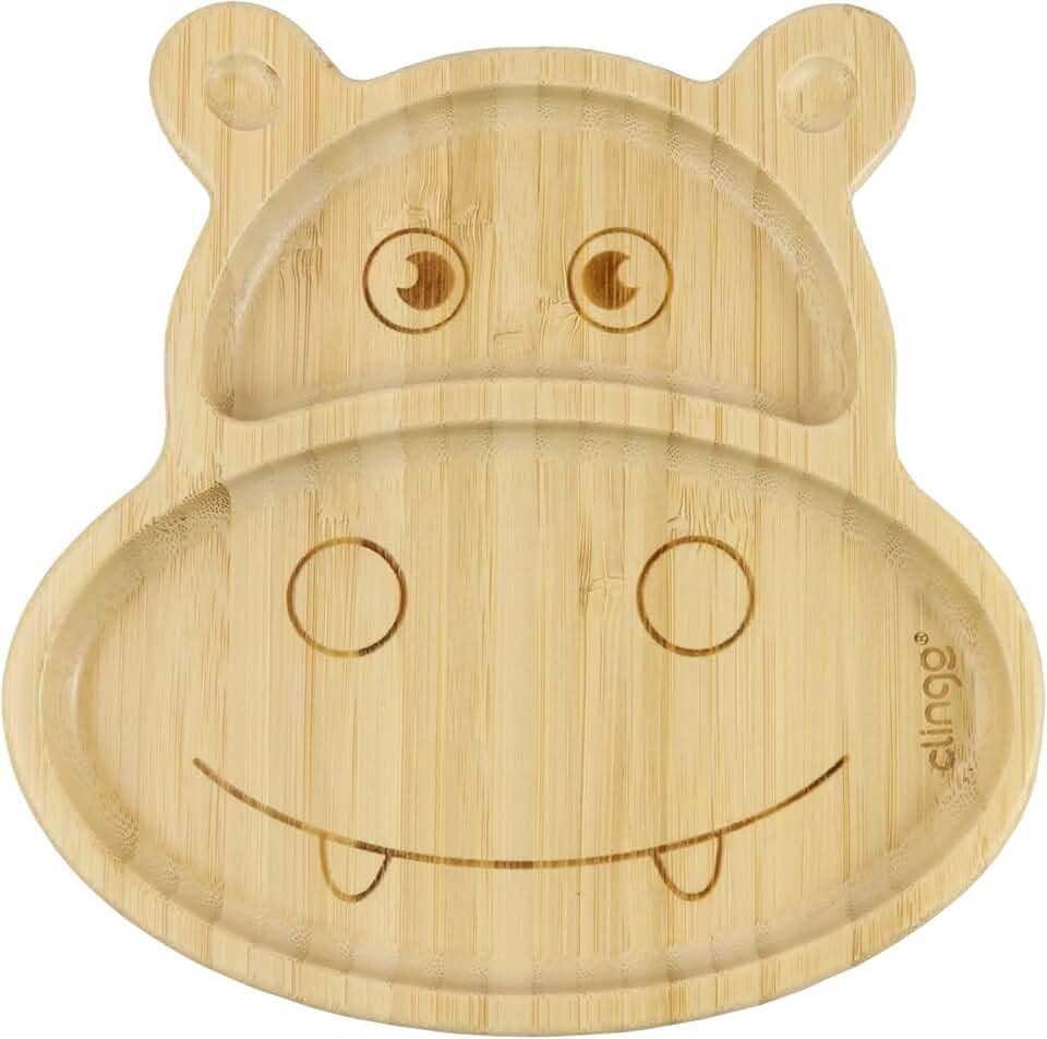 Clingo Prato De Bambu Hipopotamo Com Ventosa, Modelo: 3043