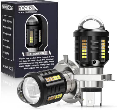 Par Lampada Led 6500k H4 Projetor 360º Moto Carro Super Branco light