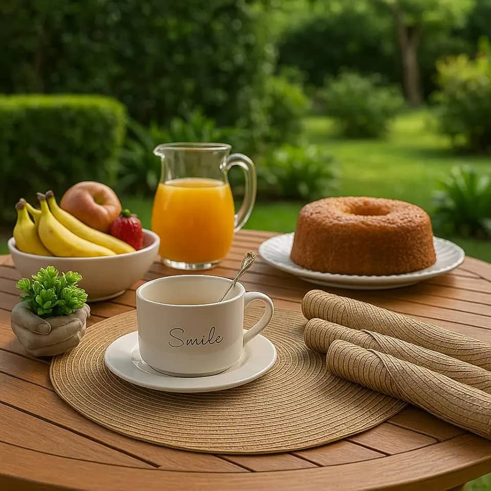 Kit Jogo Americano 6 Unidades Redondo 38cm Mesa Posta Elegante Souplast Jantar Cozinha (CAPUCCINO 6 unid)