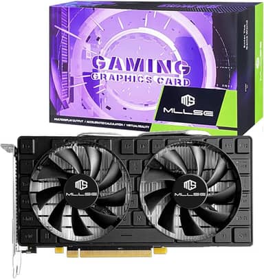Placa gráfica RX 580 de 8 GB, GPU 2048SP GDDR5 de 256 bits, placa de vídeo para jogos PCIE 3.0, resfriamento com ventiladores duplos, cartão de jogos com portas HDMI/DP/DVI, placa de vídeo para