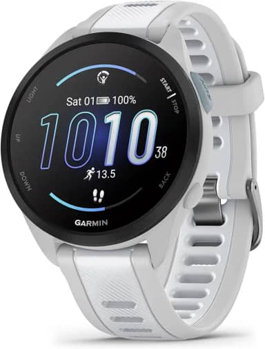 Garmin Relógio Forerunner 165 Branco com Cinza 43mm com Monitor Cardíaco de Pulso e GPS