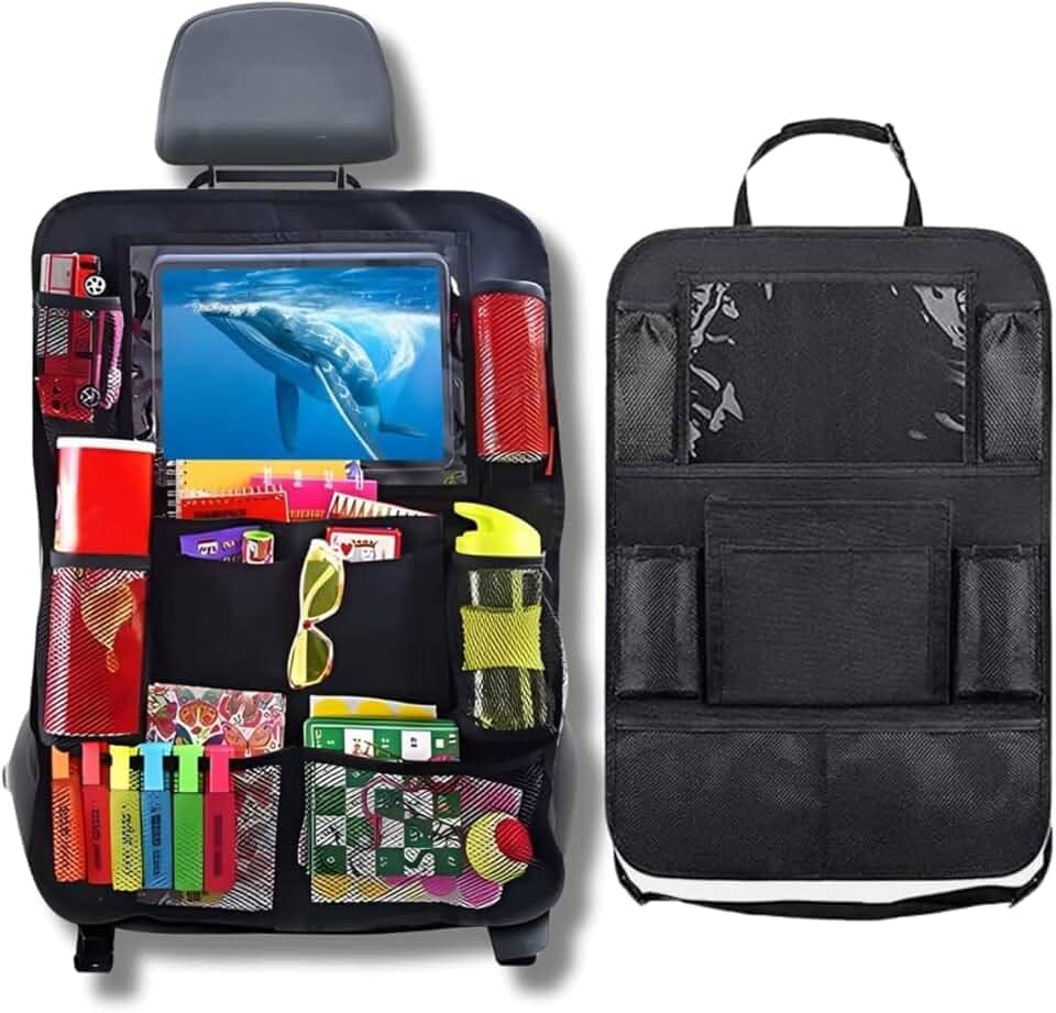 Suporte Organizador Porta Objetos Tablets iPad Trecos Carro Veicular Banco Traseiro-Vende Mais