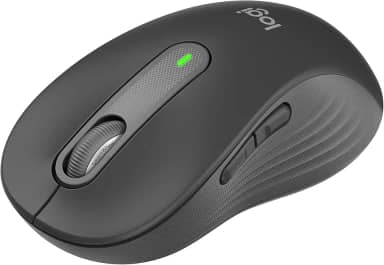 Mouse Sem Fio Logitech Signature M650 L com Design de Tamanho Padrão, Clique Silencioso, Botões Laterais Personalizáveis, Conexão USB e Bluetooth - Grafite