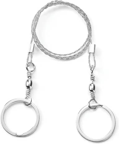 Serra de Fio de Aço Para Corte Manual Portátil de Camping, Praia, Pesca e Acampamento, Equipamento de Mão Cortador de Sobrevivência e Caça, Ferramenta Para Cortar Madeira, Plástico, Borracha e Metal