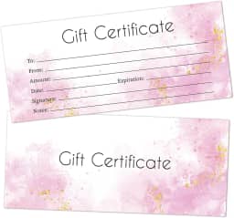 25 vales de presente em branco cartões de presente em aquarela roxa para negócios, salão, spa, massagem, restaurantes, vouchers personalizados de cliente para aniversário, cartão de trabalho -06