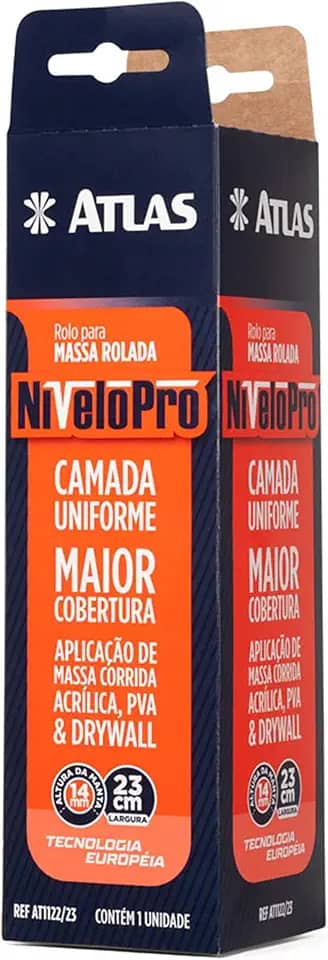 Rolo Para Massa Nivelopro 23cm Atlas