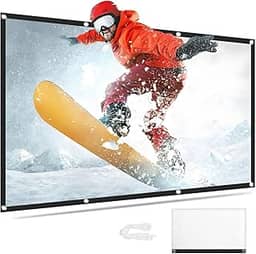 Deptad Tela do Projetor de 150 Polegadas, Tela Telão de Projeção Projetor Portátil, Tela de Exterior Dobrável, Tela de Filme Externa, Telas de Filmes para Home Theater, Cortina de Tela de Projeção