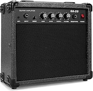 Amplificador Guitarra, Mini Amplificador Guitarra, 29 * 11 * 27CM Baixo Para Contra Baixo, Cubo para 20W de Altodesempenho (110V)