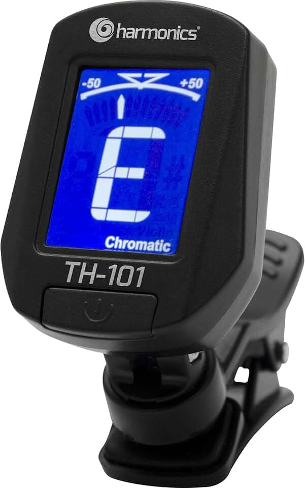 Afinador de Violão Guitarra Baixo Ukulele Cromático Digital Clip Harmonics TH-101