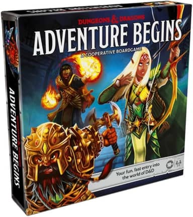 Dungeons & Dragons Adventure Begins, Cooperative Fantasy Board Game, Fast Entry to The World of D&D, Family Game for 2-4 Players, 10 and Up