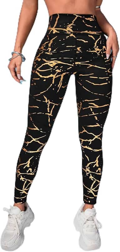 Leggings femininas de compressão de cintura alta para controle de barriga para academia, ioga, corrida