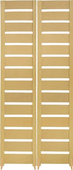 Biombo Slim Divisória de Ambiente MDF Reto Com Pés Painel Separador Decoração (2, Horizontal)