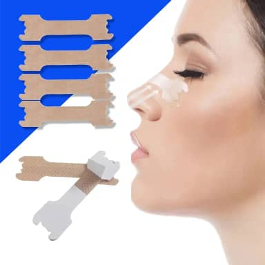 Tiras Nasais Adesivas Anti Ronco. Dilatador Nasal, Melhora a Noite de Sono, Promove Maior Fluxo de Ar (100 Unidades, G (66x19mm))