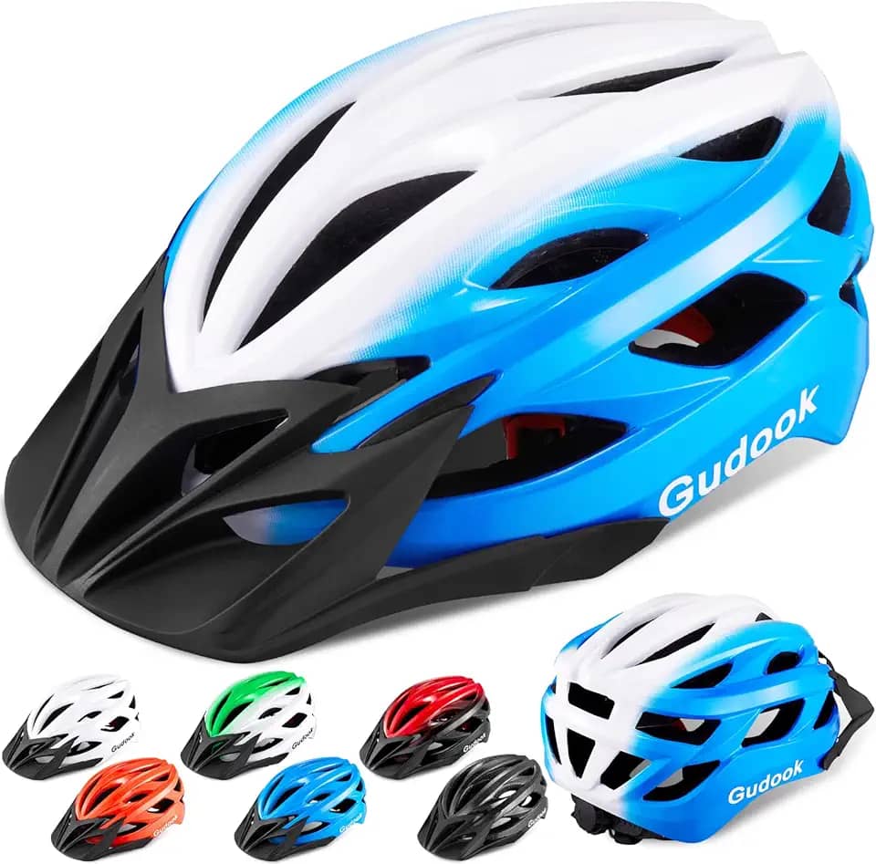 Capacetes de bicicleta para homens – Capacete de bicicleta feminino adulto – Capacete de ciclismo leve e ajustável com viseira removível para ciclistas de estrada de montanha