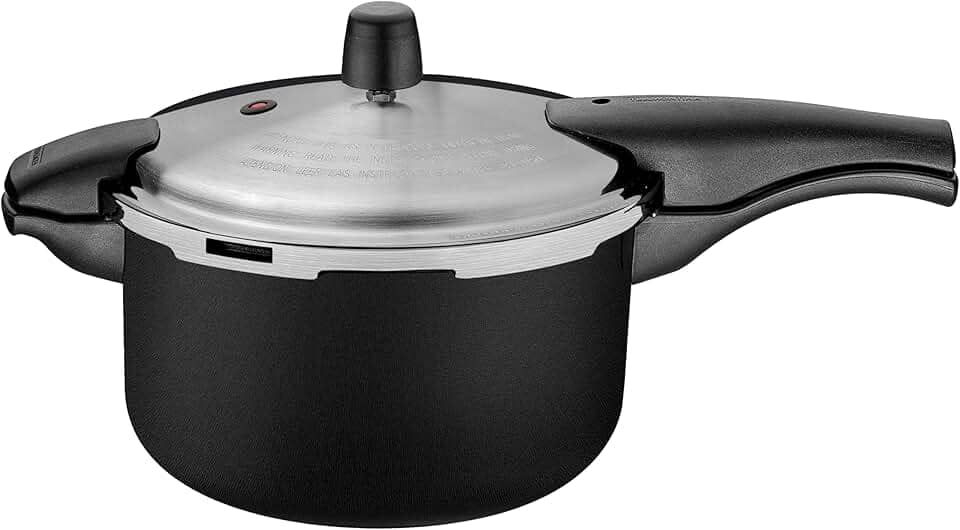 Panela de Pressão Tramontina Vancouver Effect em Alumínio com Revestimento Interno e Externo em Antiaderente Starflon Max Preto 24 cm 6 L