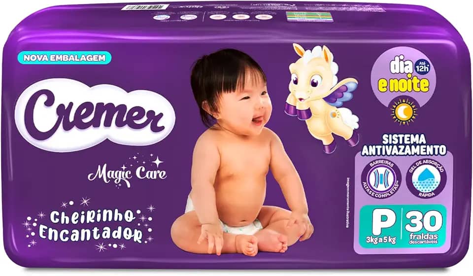 Fralda Cremer Jumbo P 30 Unidades