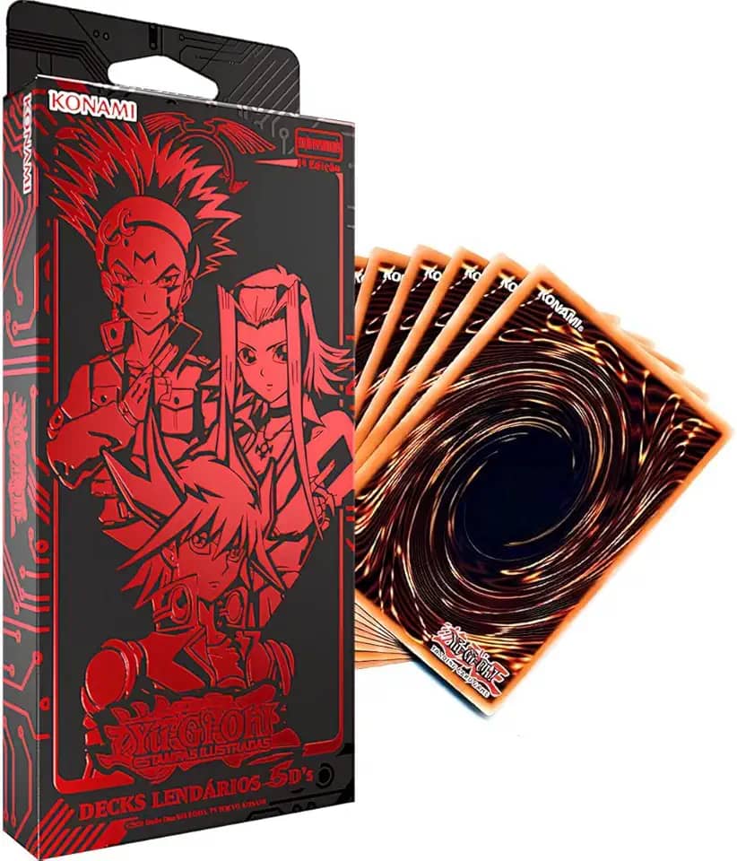 Konami Yu-Gi-Oh! Decks Lendários 5D's, 3 Decks Completos, 153 Cartas, Edição em Português, Ultra Raras e Arte Chibi