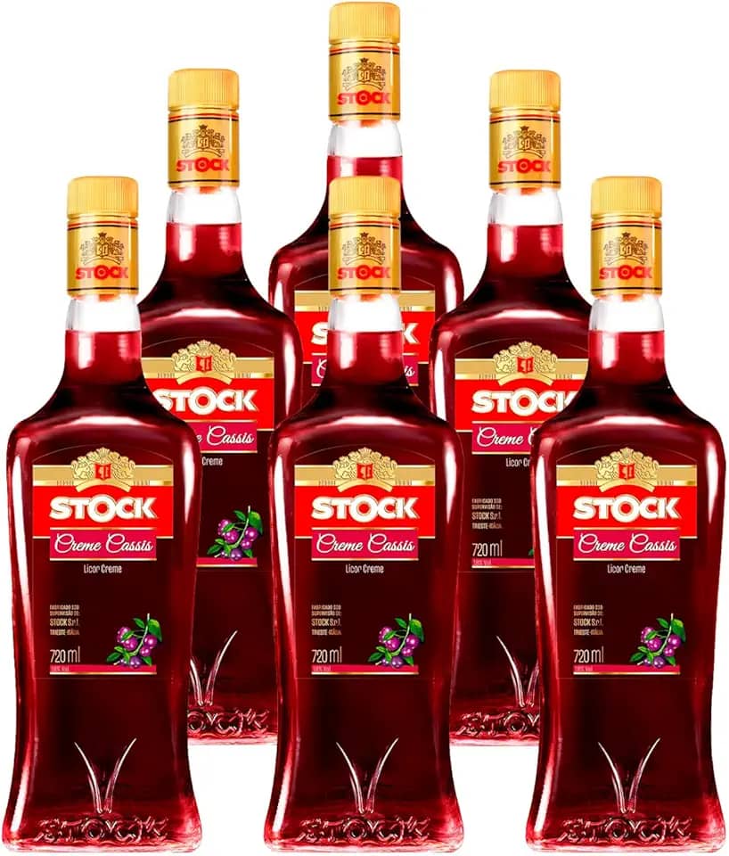 Licor Creme de Cassis Stock 720ml 6 Unidades