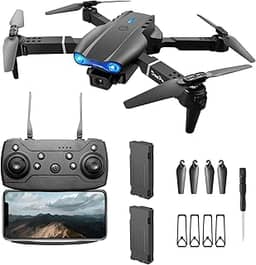 Drone FPV com câmeras 4K Dual HD, versão atualizada, quadricóptero RC para adultos e crianças, drone WiFi RC para iniciantes, vídeo ao vivo-E99